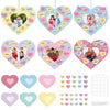 Sereliy 24 PCS Valentine s Day Picture Frame Ornaments Paper Heart DIY Photo Frame Craft Set Hanging Decorations for School Cla