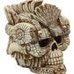 Ebros Aztec Empire Emperor Montezuma Skull Statue Tenochtitlan King Moctezuma I Halloween Skeleton Cranium Head Figurine