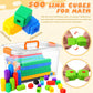Jenaai 500 Pcs Math Learning Linking Cube with Storage Container Counting Cubes, Colorful Plastic Counting Blocks, Manipulatives
