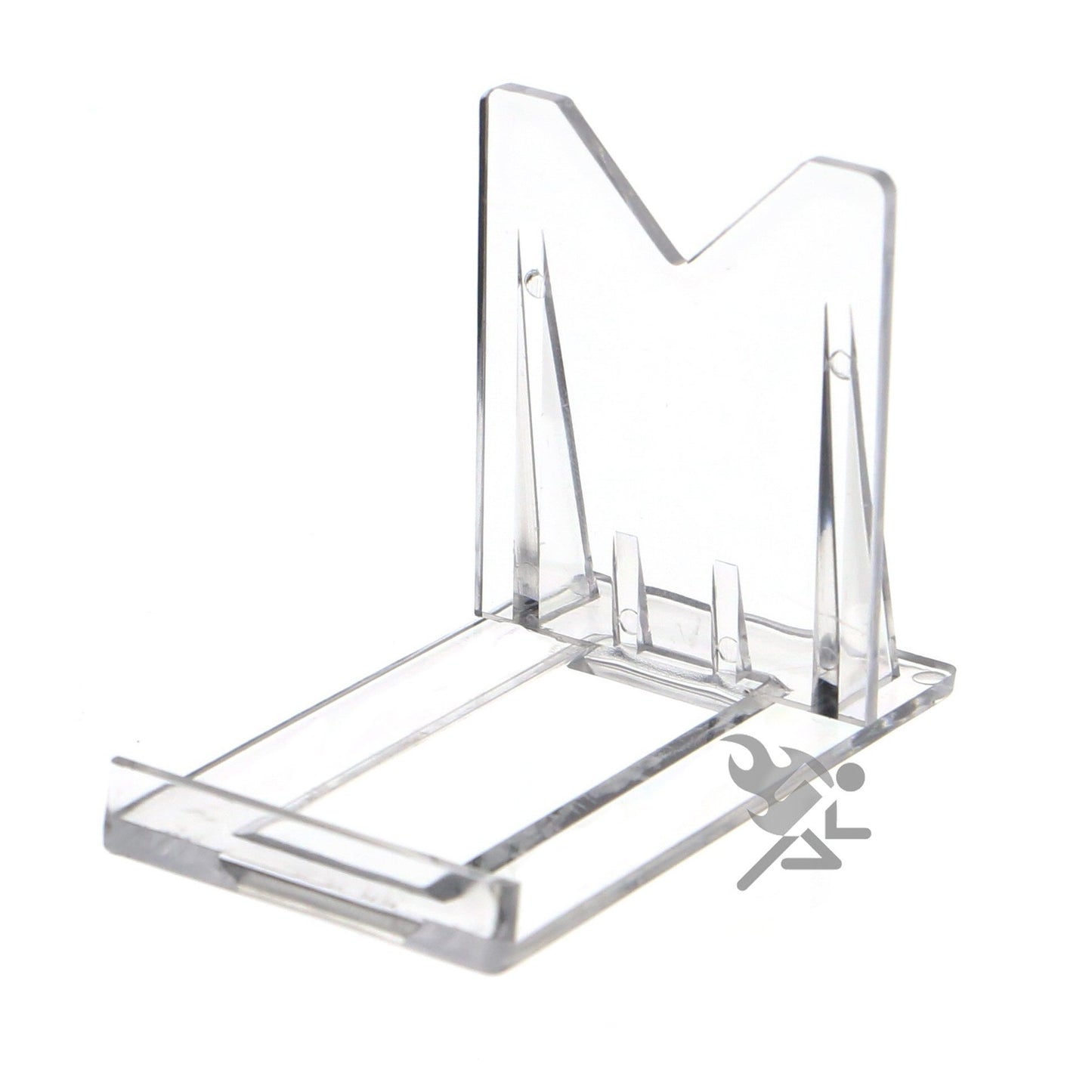 Onfireguy (10) 2'' Adjustable Two Part Adjustable Clear Acrylic Plastic Display Stand Easel For Mineral Fossil Slice Agate Slab