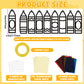 32 Sets Back to School Crayon Suncatchers Craft Kit DIY Window Stained Glass Effect Crayons Paper Crafts for Home School Classro