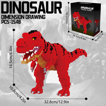 Csnrhg Dinosaur Torvosaurus Building Blocks Model Decor Micro Mini Blocks Toy Birthday For Age 6+ Children Adults Teens 1548 Pie