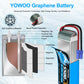 Yowoo 3S Lipo Battery 150C 5500mAh 11.1V Graphene Battery EC5 Connector with Metal Plates for RC Airplane Helicopter F450 Quadco