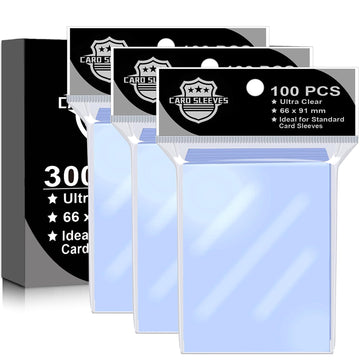 300Pcs Clear Trading Card Sleeves,Standard Size 61X99Mm Top Loaders Fit For Baseball,Football,Mtg,Tugioh,Sports Cards,Super Digi