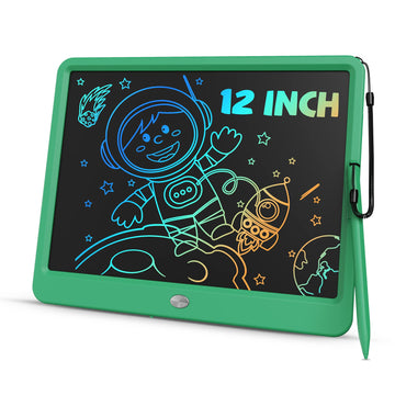 Tekfun Lcd Writing Tablet For Kids, 12Inch Large Doodle Board Erasable Drawing Board, Zero Mess Coloring Travel Car Trip Toys Fo