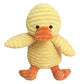 Doindute Corduroy Duck Plush Stuffed Animal, Cute Furry Yellow Duck Toy, Soft Cuddly Plushie Hugger Toy For Boys Girls, Gifts Fo