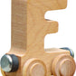 Maple Landmark NameTrains Clear Finish Letter Car - Wood, Color F, Model 10406, Made in USA