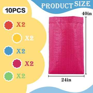 15Pcs Colorful Potato Sack Race Bags, Reusable Vegetable Produce Bags For Potato Tomato Onion Bean Corn Garlic Storage
