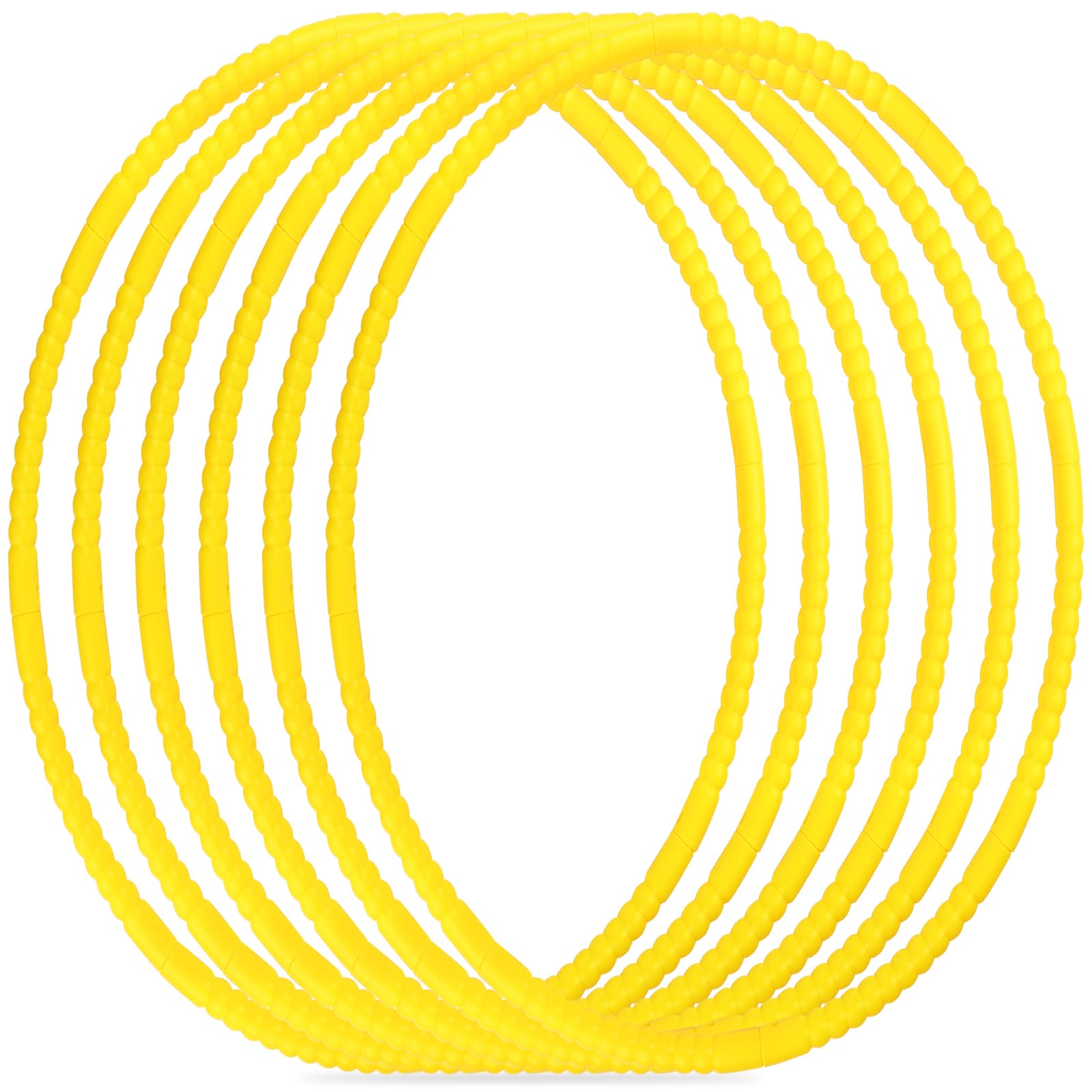 Liengoron 6Pcs Toy Hoop Bundle Pack 25    Color Plastic Toy Hoop For Kids Exercise Ring Snap Together Detachable Adjustable Weig