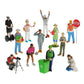 Constructive Playthings Pretend Professionals Career Toy Figure Set For Kids Ages 3+, Set Of 12 Freestanding Inclusive And Diver