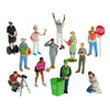 Constructive Playthings Pretend Professionals Career Toy Figure Set For Kids Ages 3+, Set Of 12 Freestanding Inclusive And Diver