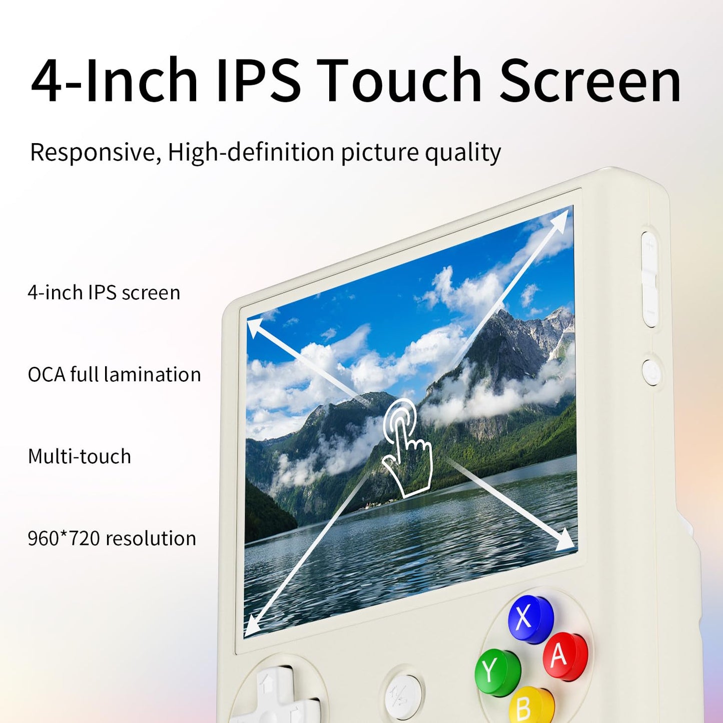 RG406V Retro Handheld Game Console, Android 13 OS Built-in 128G TF Card Retro Video Games Consoles 4.0 Inch IPS Screen Portable