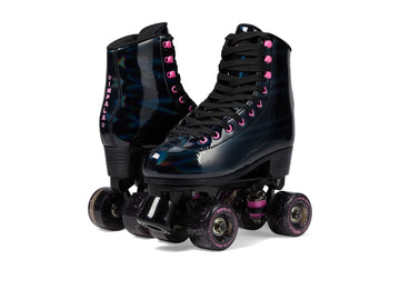 Impala Rollerskates Girl'S Impala Quad Skate (Big Kid/Adult) Black Holographic 11 (Us Men'S 9, Women'S 11) M