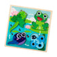 Atorse Wood Puzzle Gifts Portable Hands On Learning Fine Motor Skills Jigsaw Puzzle Frog|Baby|Toys For Baby|Developmental Baby T