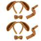 Jmkcoz 6 Pieces Puppy Dog Ears Headband Bowtie Tail For Easter Party Halloween Party Christmas Costume