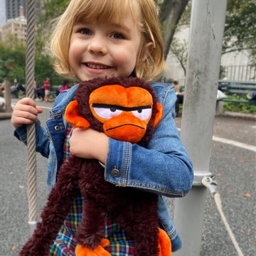 Yottoy Contemporary Collection | Grumpy Monkey Soft Stuffed Plush Toy – 7.5”