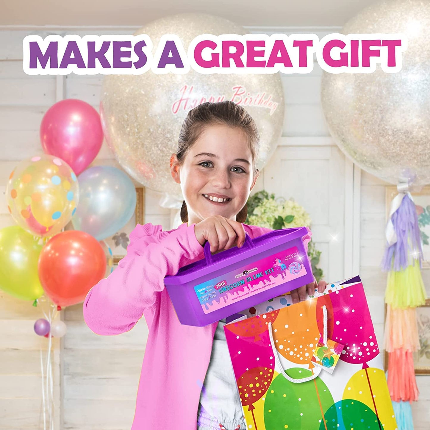 Original Stationery Mini Unicorn Slime Kit For Girls, Create Unicorn Sparkle, Foam, Clay And Jelly Cube Slime, Fun Crafts For Kids, Ideal Gift, Ages 8-12