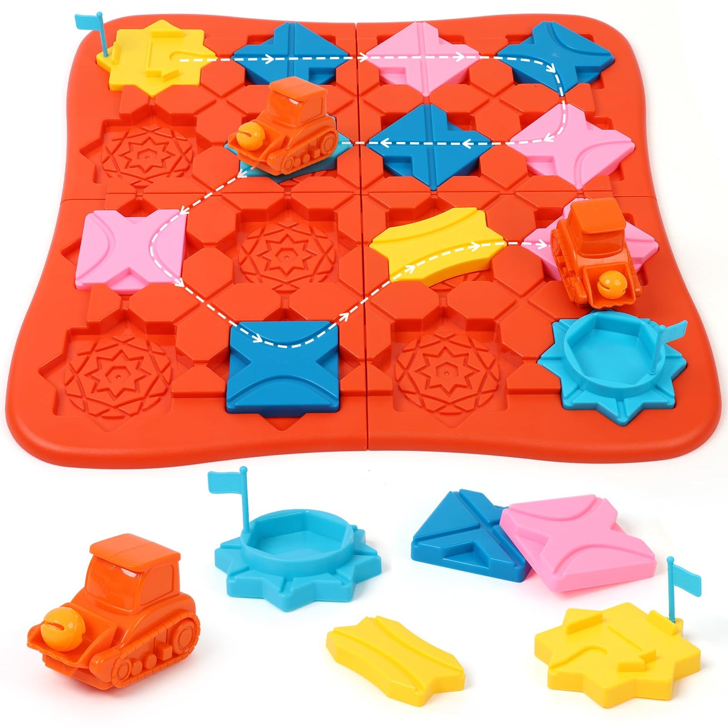 Giat Logical Road Builder Games - Best Birthday Gift For Girls And Boys Ages 3-5, 4-7, 6-8, Educational Stem Brain Teasers And P