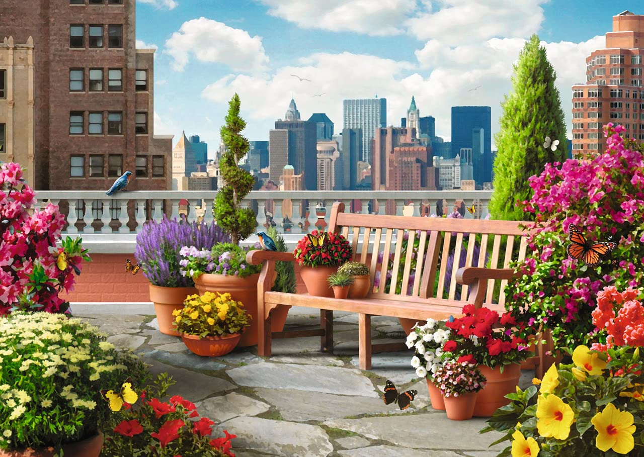 Ravensburger Rooftop Garden Jigsaw Puzzle | 500 Large, Unique Pieces | Premium Quality With Softclick Technology | Ideal For Adults & Kids