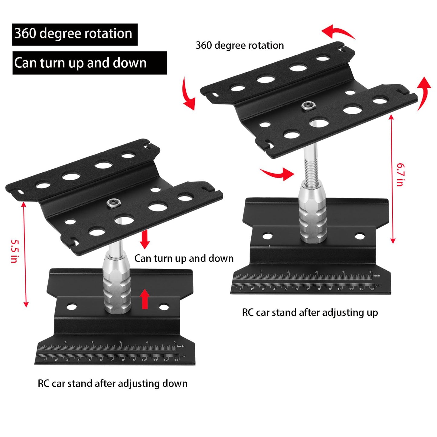 Kimapeso RC Car Stand Repair Workstation Portable RC Work Stand RC Repair Stand for 1/8 1/10 1/12 and 1/16 Scale RC Cars Trucks