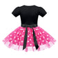 Mouse 4Th Birthday Outfit Baby Girls Dress Polka Dots Mini Tutu Headband Four Years Old Cake Smash Photo Shoot Kids Fourth Mouse