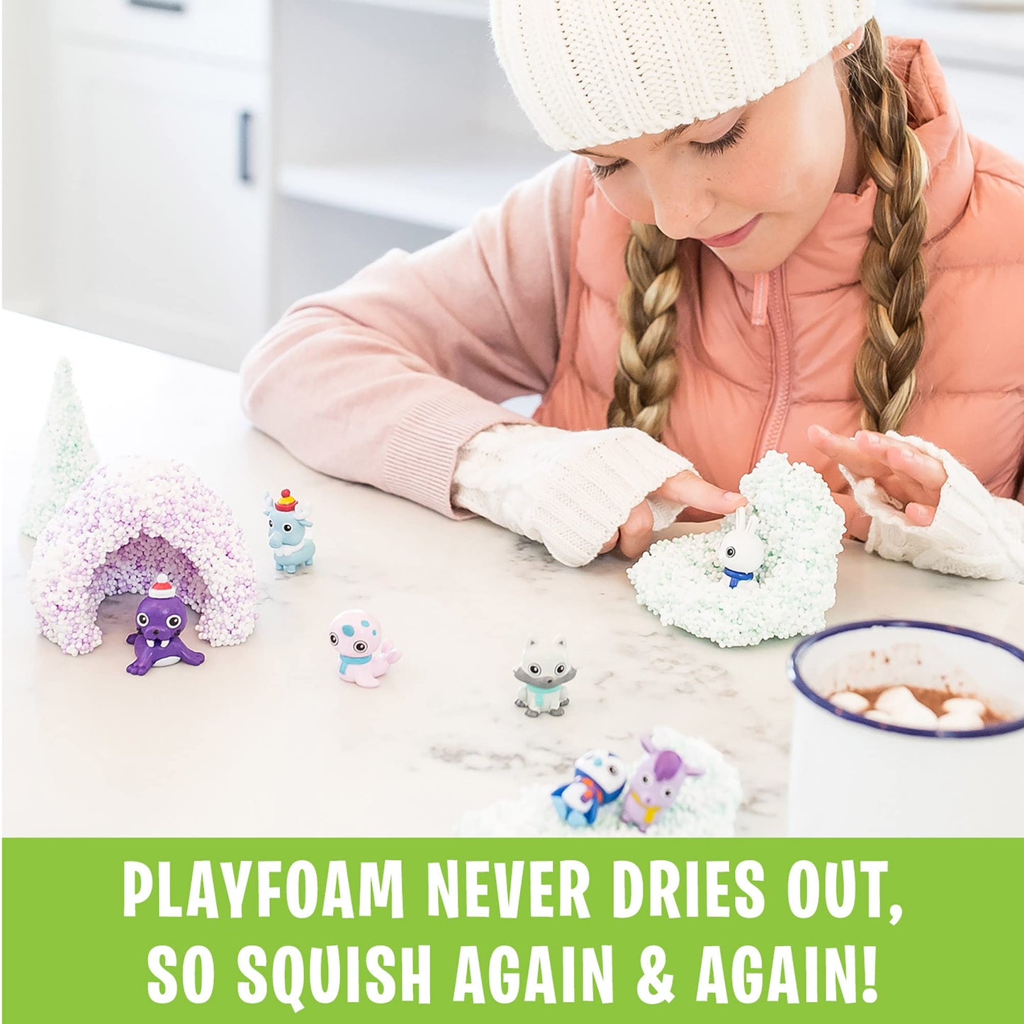 Educational Insights Playfoam Pals Snowy Friends, Party Pack of 12, Sensory, Shaping Fun, Ages 3+