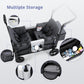 Momfann Double-Seater Baby Wagon With Canopy, Push Pull Stroller With Adjustable Handle, Wagon Stroller For 2 Kids & Outdoor Adv
