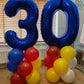 40 Inch Navy Blue 30 Number Balloons Giant Jumbo Huge 30 Foil Mylar Helium Number Digital Balloons Dark Blue Birthday Mylar Digi