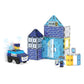 MAGNA-TILES Police Station 35-Piece Magnetic Building Set, 17"x3"x12", Multi-color, Durable ABS Plastic, Model 252035PS