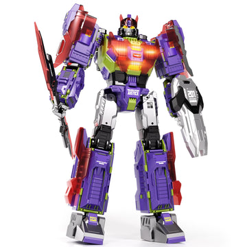 Aiqi 23 Inch Deformation Oversize Robot With Lights, Sounds And Cool Spray - Manual Transforming Action Figure, Switch Between T