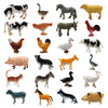 Ppxmeeudc 24 Mini Farm Animal Figurines, Realistic Figures, Educational Toys For Toddlers, Cake Toppers, Scene Decorations