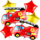 Atpata Funky Fire Engine Fire Fighter Truck Balloons Fire Brigade Theme Fire Van Birthday Party Balloons & Decorations (Fire Eng