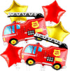 Atpata Funky Fire Engine Fire Fighter Truck Balloons Fire Brigade Theme Fire Van Birthday Party Balloons & Decorations (Fire Eng