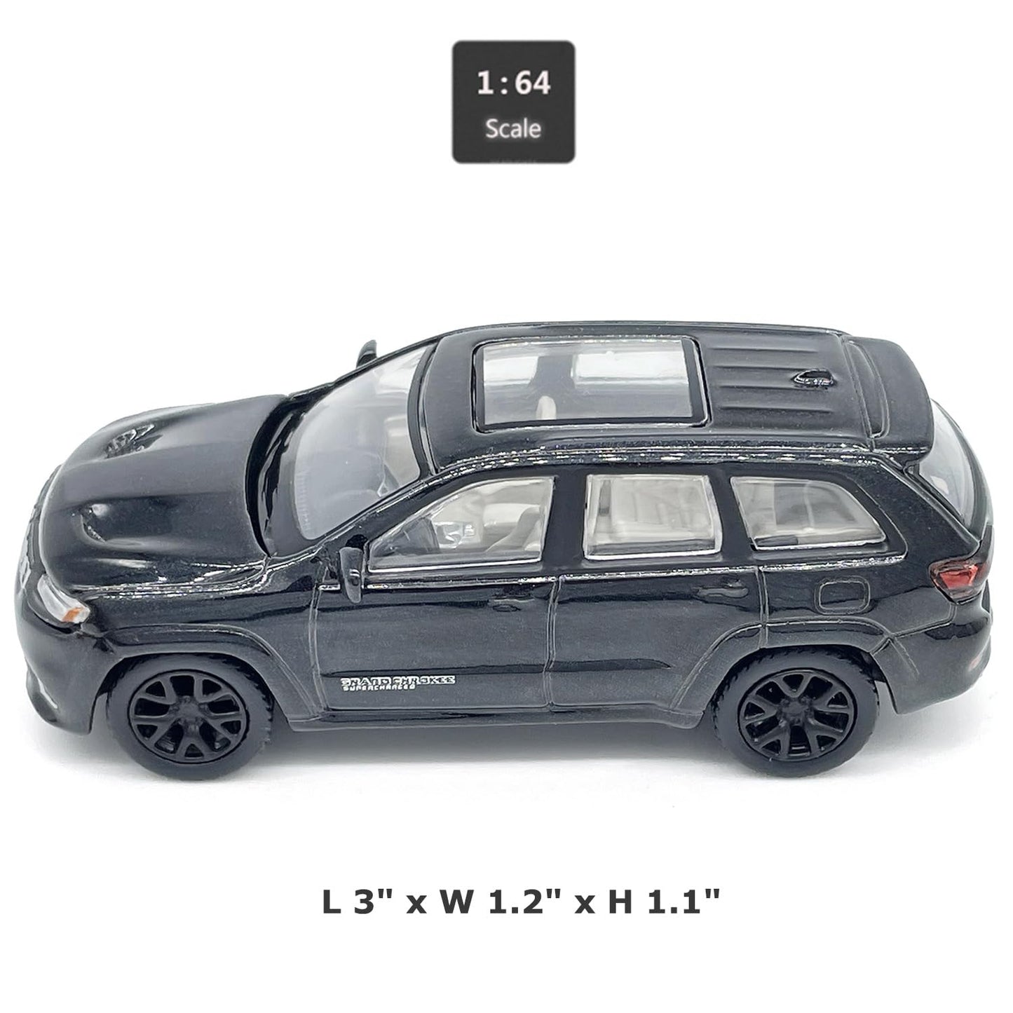 2019 Grand Cherokee Trackhawk Model Car 1/64 Scale Suv Diecast Toy Cars Metal Alloy Friction Powered Childrens Die-Cast Vehicles