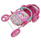 Baby Alive: Deluxe Classic Doll Pram - Pink & Rainbow - Includes Matching Handbag/Diaper Bag, Fits Dolls Up To 18', Large Canopy, Storage Basket & Bassinet, Pretend Play For Kids Ages 3+