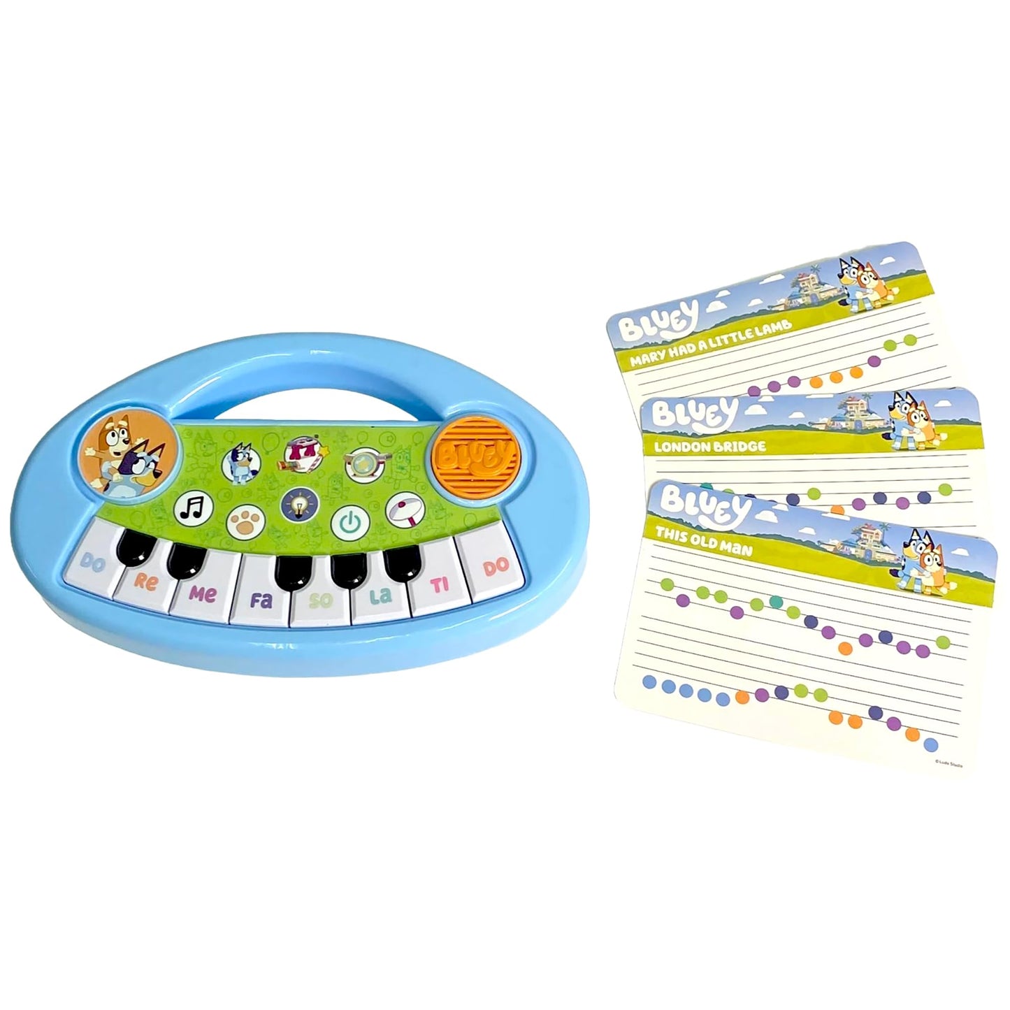 LICENSE 2 PLAY Bluey Music Time Keyboard - Portable Learning Toy for Toddlers, Medium Size, Plastic, Model KT18001