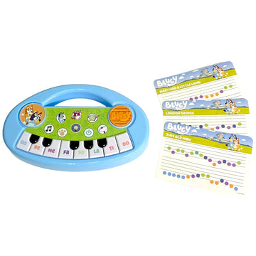 LICENSE 2 PLAY Bluey Music Time Keyboard - Portable Learning Toy for Toddlers, Medium Size, Plastic, Model KT18001