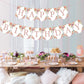 Rose Gold Floral Birthday Decorations for Women Girls - Floral Theme Glittery Happy Birthday Banner for Home Wall Mantel Window
