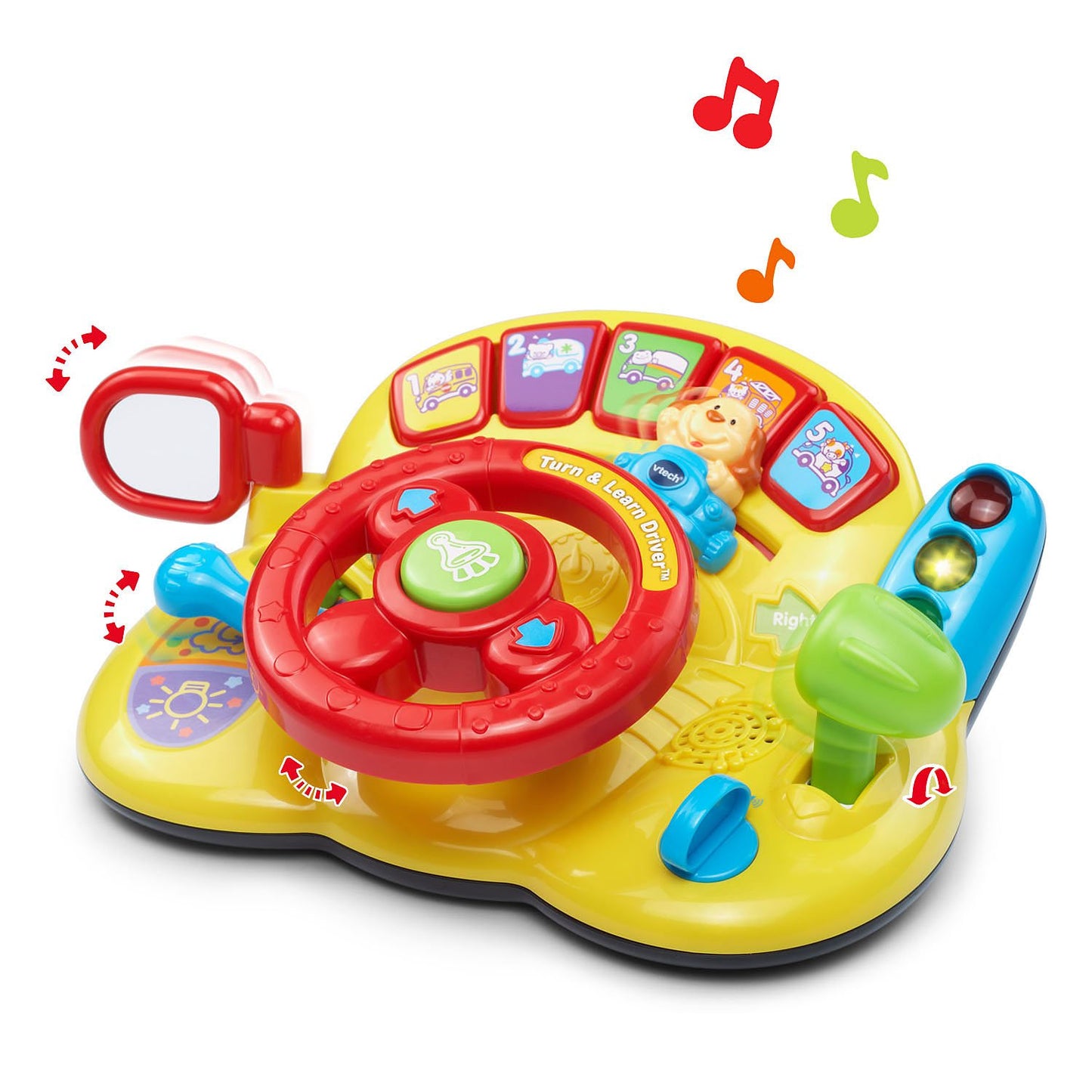 VTech Turn and Learn Driver Toy, Yellow, Plastic, 8.86 x 10.79 x 4.33 Inches, Model 80-166600
