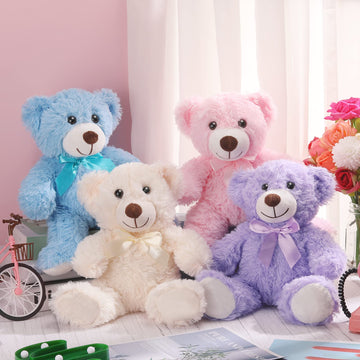 Civaner 4 Pack 14 Inches Valentine'S Day Bear Plush Stuffed Animals Cute Soft Bears Gifts Bulk For Girls Boys Girlfriend(Pink, B