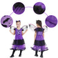 Eozy Girls Bat Vampire Costume Kids Halloween Clothes Animal Cosplay Purple Dress (10-12 Years)