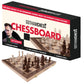 Gothamchess Board- Foldable, Magnetic Pieces, Quality Wood, Fitted Storage, Includes Course By International Master Levy Rozman