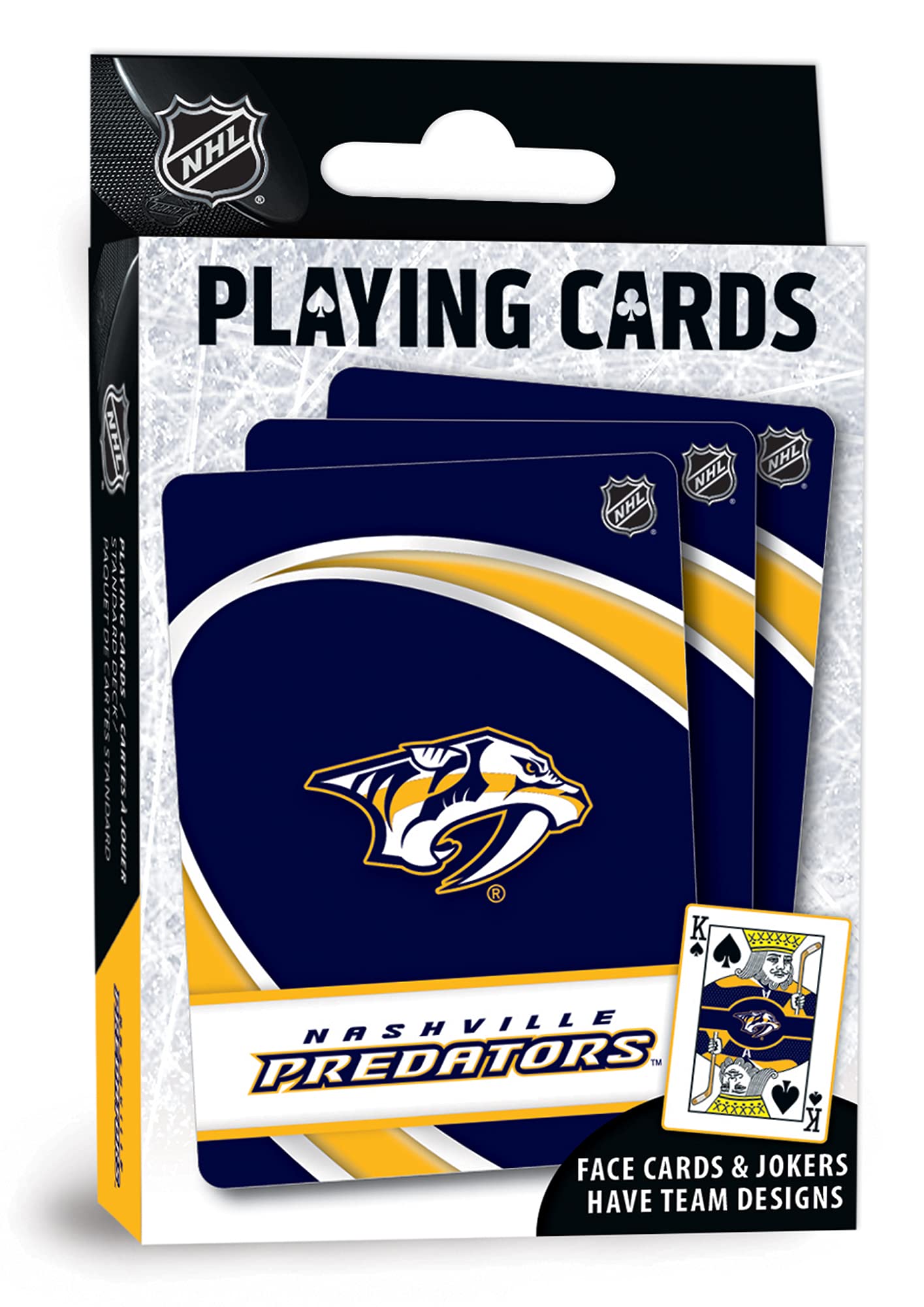 Masterpieces Family Games - Nhl Nashville Predators Playing Cards - Officially Licensed Playing Card Deck For Adults, Kids, And Family