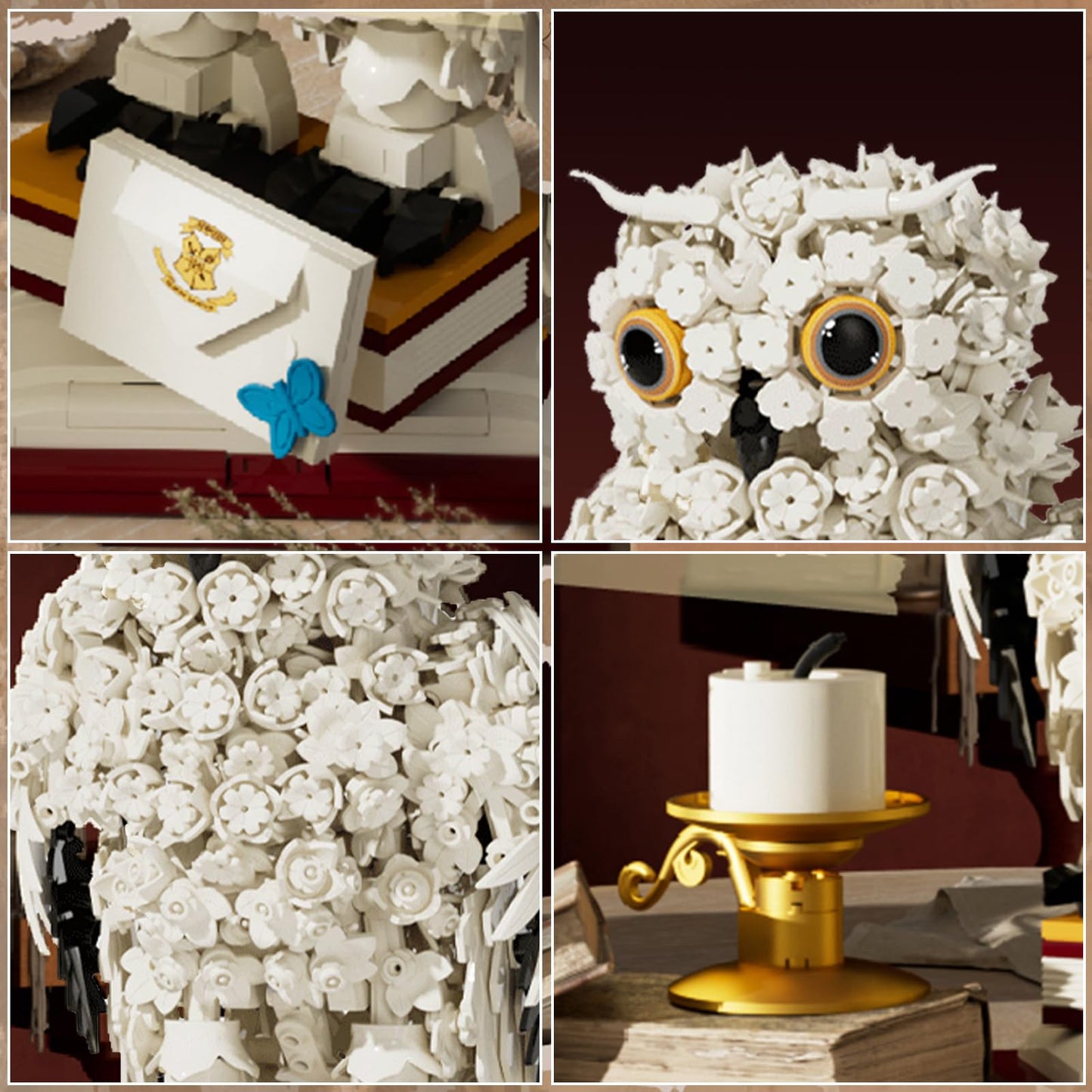 Ideas Owl Animal Building Set Compatible with Lego Sets Collection Model Bird Building Toy Birthday Halloween for mature-themed Boys Girls Ages 8+ (1239 PCS)