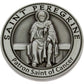 St. Peregrine Cancer Coin Silver Pewter