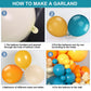 Yellow Orange Balloon Arch Kit, Blue Yellow Orange Balloon Arch Garland Kit With Lemon Yellow, Orange And Teal Blue Balloons, Ye