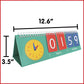 Edxeducation Time Flip Chart - Teaching Clock For Kids - Learn To Tell Time With Analog And Digital Formats