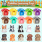Aigybobo Learning Toys For Toddlers 1 2 3 Year Old, 20 Pcs Pet Dog Toys For Kids, Animal Counting Matching Sorting Fine Motor Educational Playset, Puppy Gifts For Baby Boys Girls Age 12-18 Months