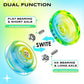Magicyoyo Responsive Yoyo K2 Crystal Blue-Yellow + Pink-Purple, Dual Purpose Yoyo For Kids Beginners, Extra Unresponsive Bearing For Intermediate Advanced+12 Yoyo Strings+2 Kk Bearings + 1 Yoyo Case