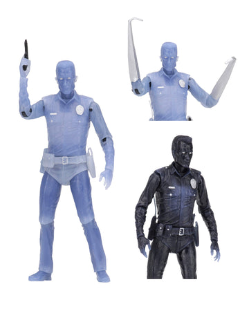 Neca - Terminator 2-7' Scale Action Figure - Kenner Tribute - White Hot T-1000
